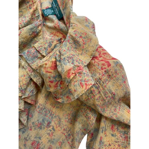 Lauren Ralph Lauren Printed Ruffle Top - Picture 3 of 4